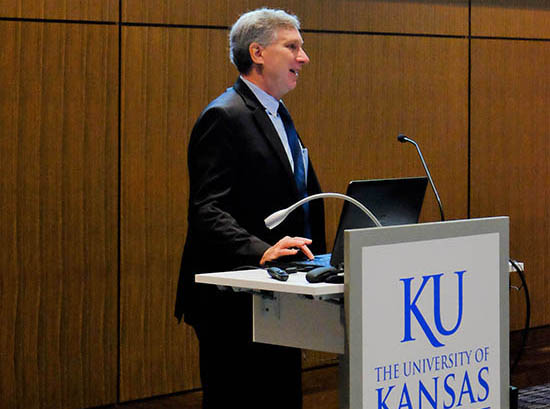 Bob Goldstein, Associate Dean for the College of Liberal Arts and Sciences, welcomes everyone to KU and opens the meeting