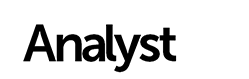 The word 'Analyst', in black lettering on a white background.